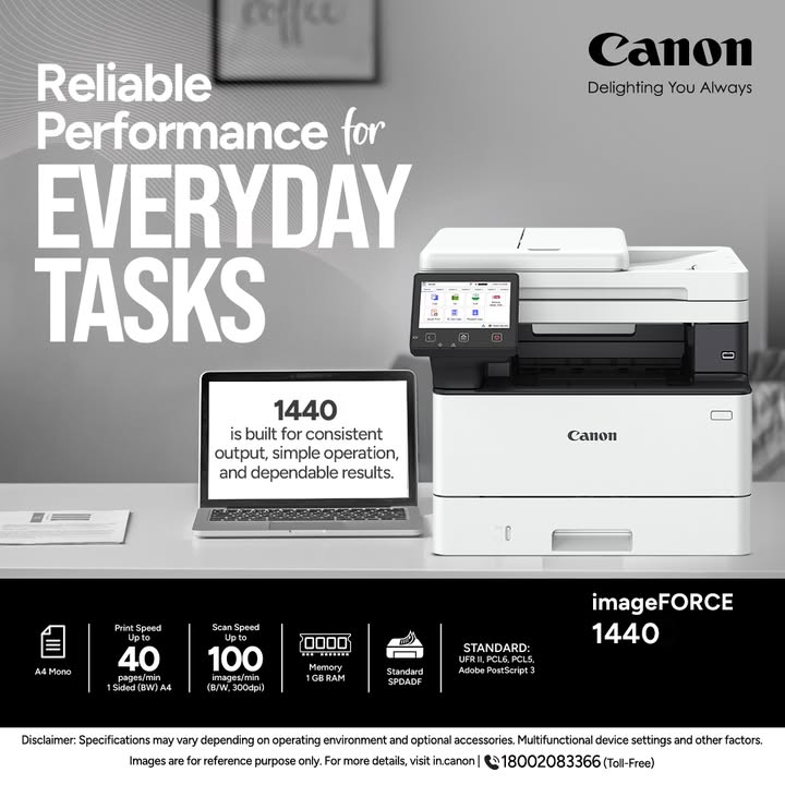 Reliable performance that keeps up with your everyday tasks. imageFORCE 1440 delivers every time