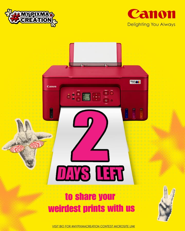 Look at this printer Its officially delivering the final warning There are only 2 DAYS LEFT to submit your wildest creatio...