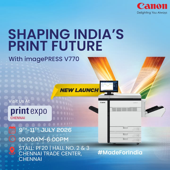 Shaping India s print future Come see the newly launched imagePRESS V770 at Print Expo Chennai 2026