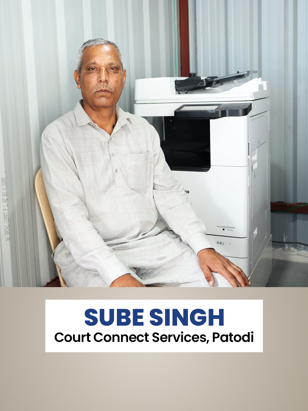 Hear from Sube Singh of Court Connect Services, Pataudi, as he shares how the Canon imageRUNNER C3326 helped him expand his ...
