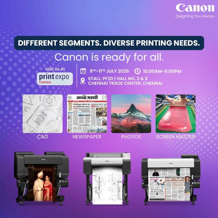From precise CAD layouts and daily newspapers to stunning photos and screen master printing, Canon is ready for it all