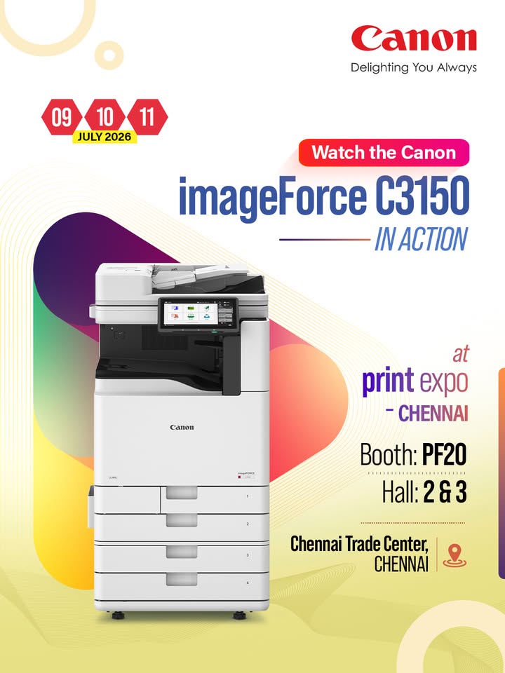 Watch the Canon imageFORCE C3150 in action during PrintExpo Chennai and discover how powerful performance, exceptional colou...