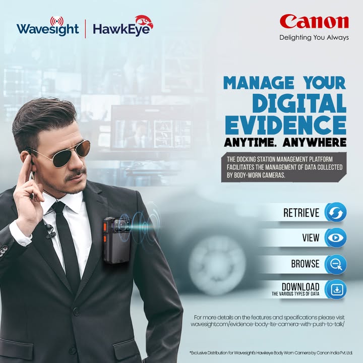Manage your DIGITAL EVIDENCE anytime, anywhere with the all new Hawkeye Body Worn Camera, exclusive distribution rights with...