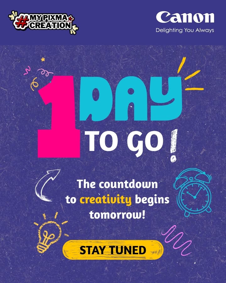 Just 1 day to go The countdown to creativity ends tomorrow
