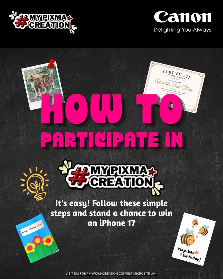 A print that made your day could be your winning entry and your chance to win an IPhone 17 Participating in MyPIXMACreat...