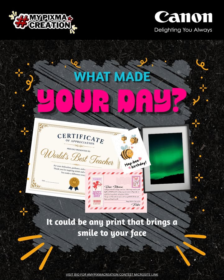 Share the print that made your day through and let your story inspire others