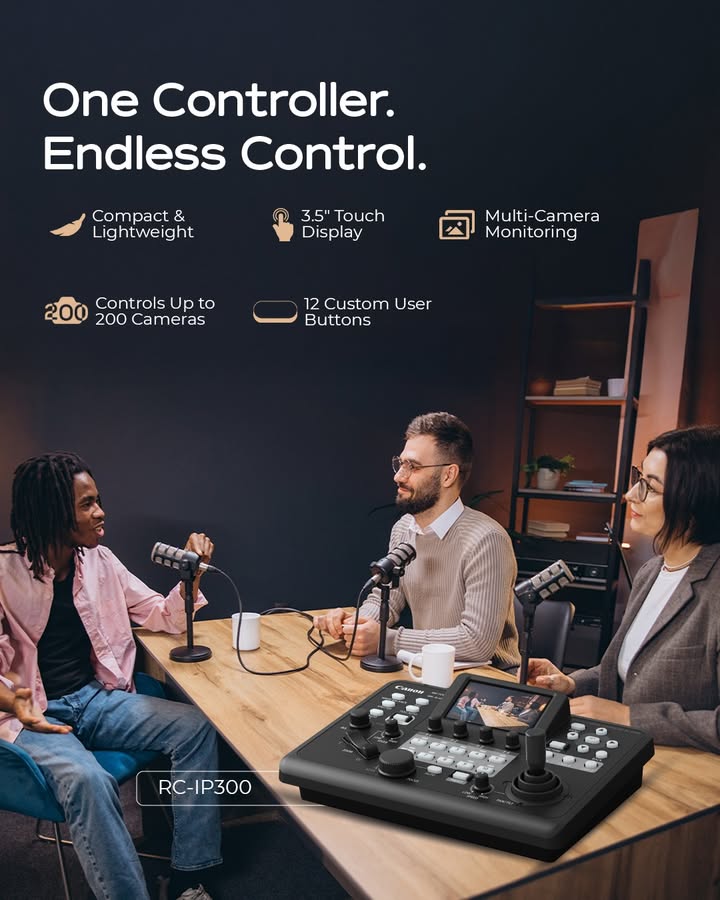 From a single camera to a complex multi camera setup, the RC IP300 gives operators the confidence to control every movement ...