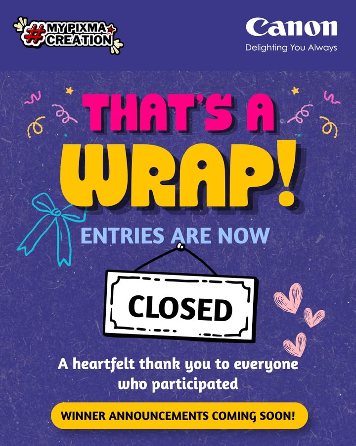 Thats a wrap Entries for MyPIXMACreation Contest Edition 2 are officially closed