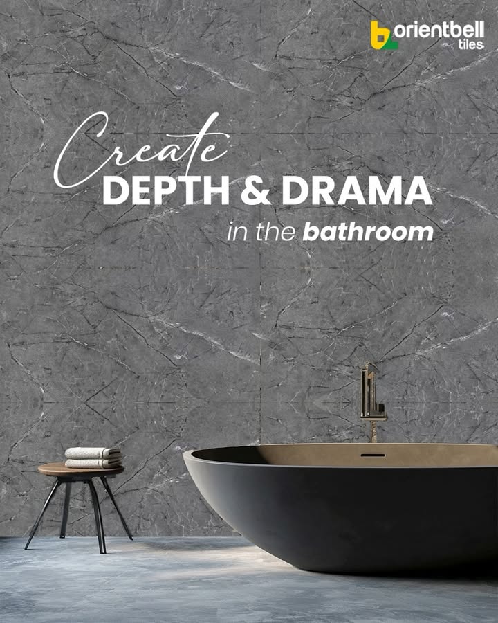 Try this bold design tip statement wall tiles Whether youre revamping a cozy powder room or a grand master bath...