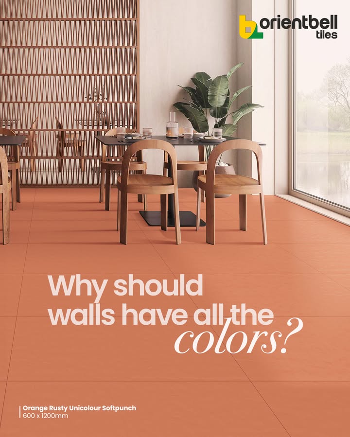 Let your floors do the talking with bold, beautiful hues from Orientbell Tiles