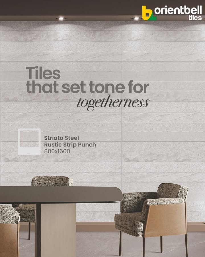 Tiles that set the tone for togetherness because the best conversations happen around the dinner table