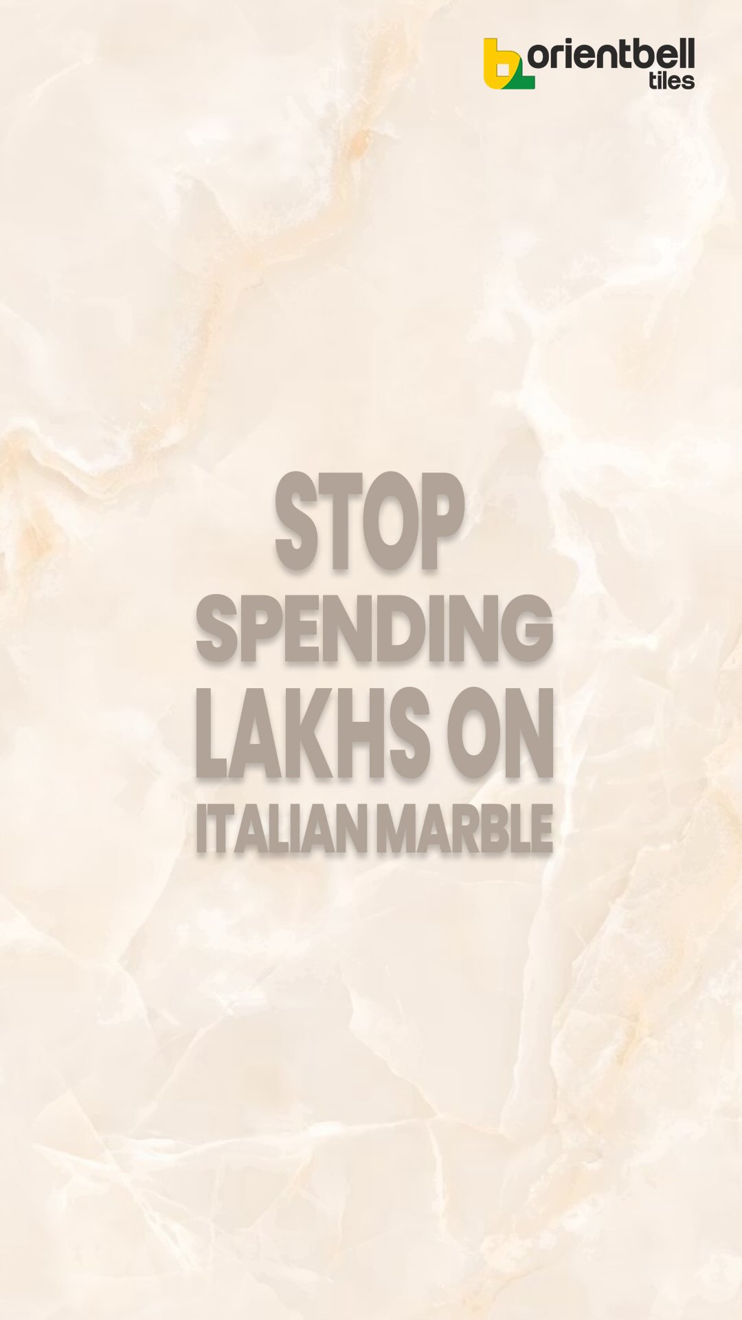 Why pay lakhs for marble when you can achieve the same premium look at a fraction of the cost Large slab tiles from Orientb...
