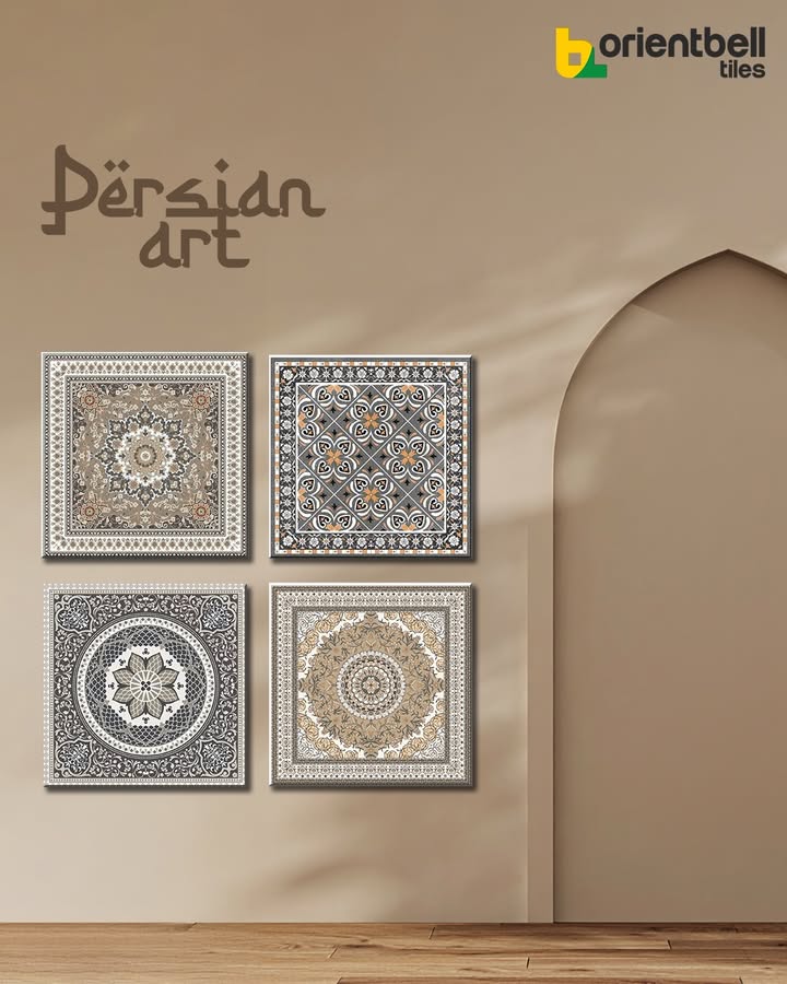 Inspired by ancient Persian art, expressed through rich colours and intricate patterns