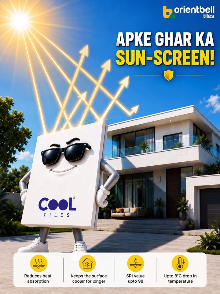  Garmi ko bolo goodbye Cool Tiles ke saath Aapke ghar ka asli sun screen jo heat absorption kam kare aur surface ko ...