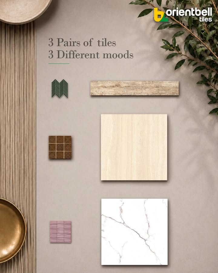 3 Pairs of Tiles. 3 Different Moods