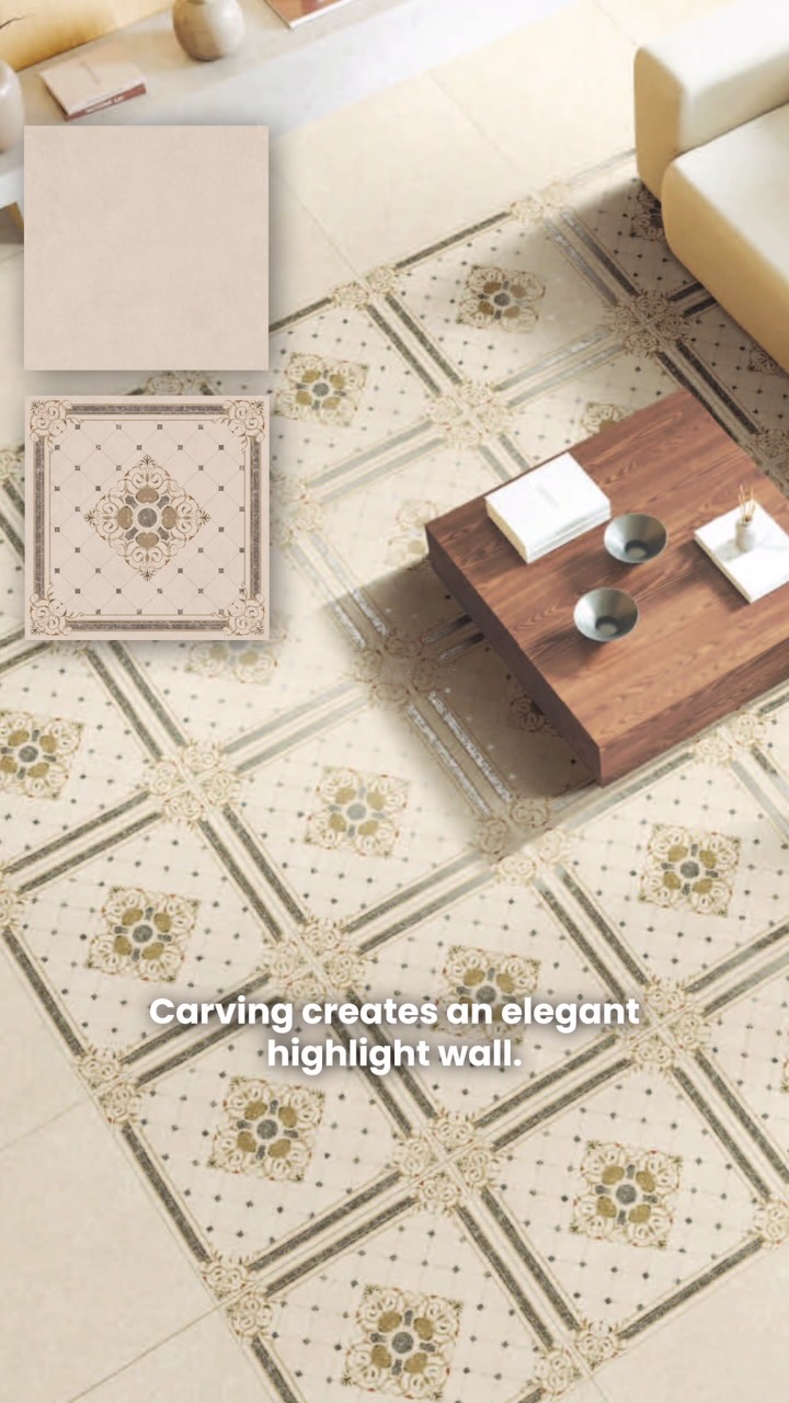 Carving tiles can transform a space without covering every wall or floor