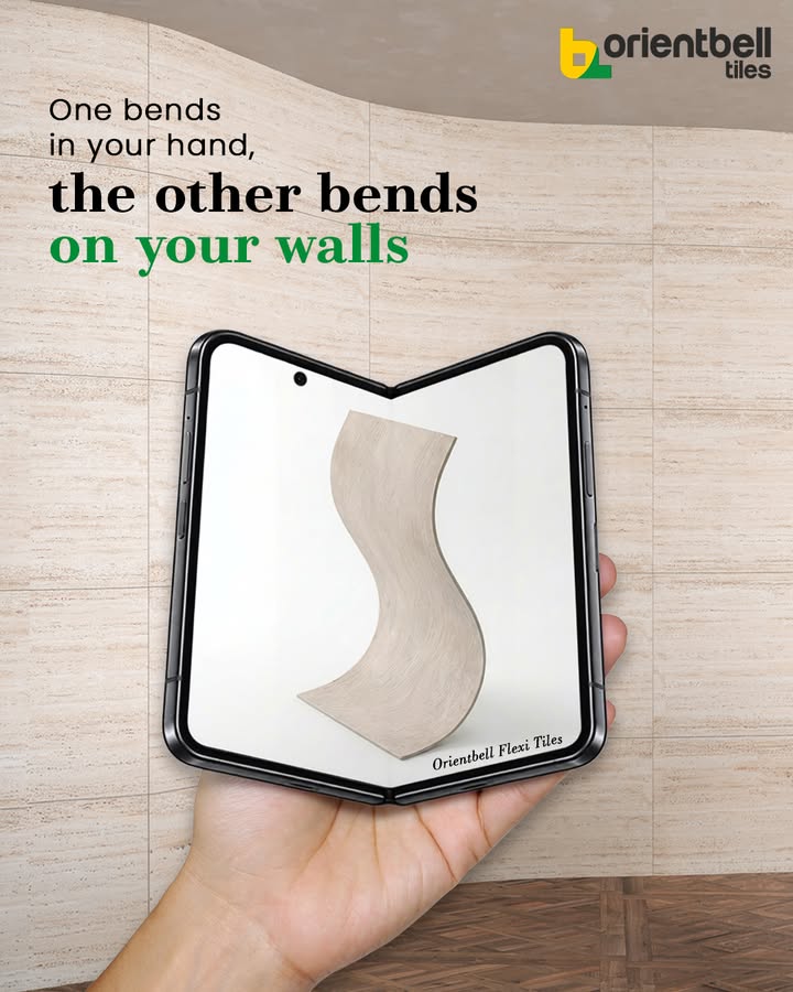 Curves were never meant to stop at screens. Bring flexibility to your spaces with Orientbells Flexi Tiles.