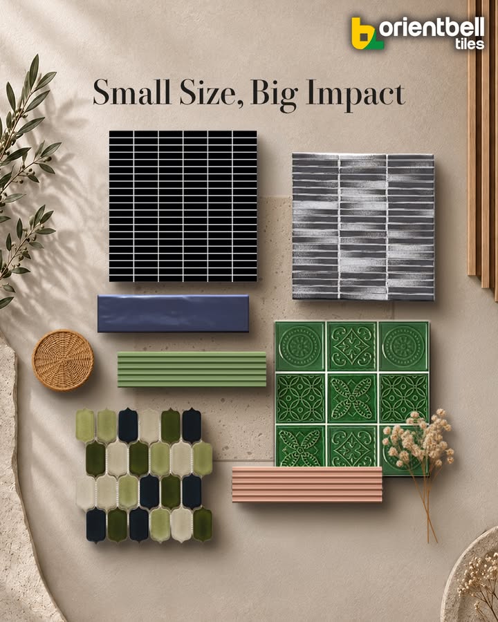 Small in size, big on style. Discover how the right tiles can make a statement in every space