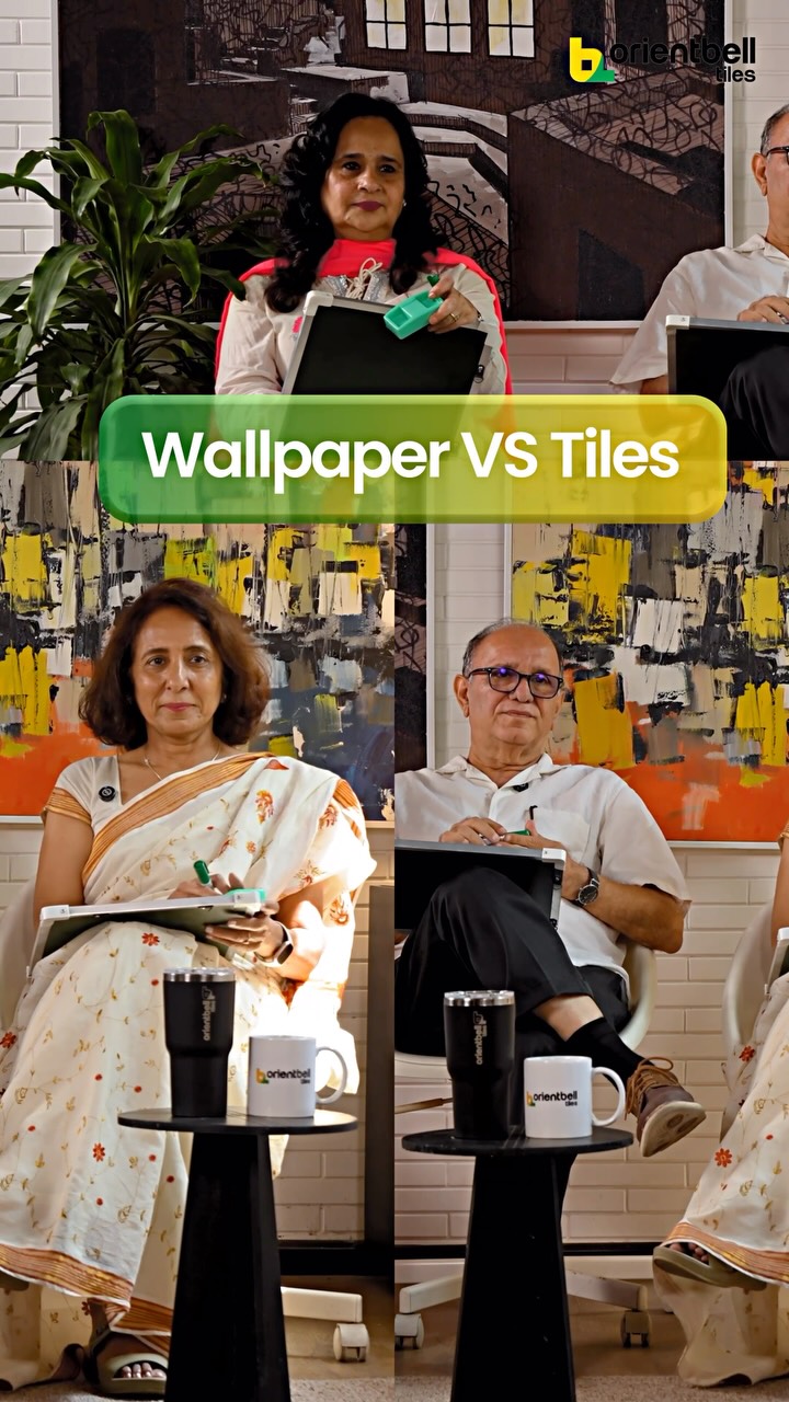 Wallpaper or tiles We asked the architects, and they had opinions