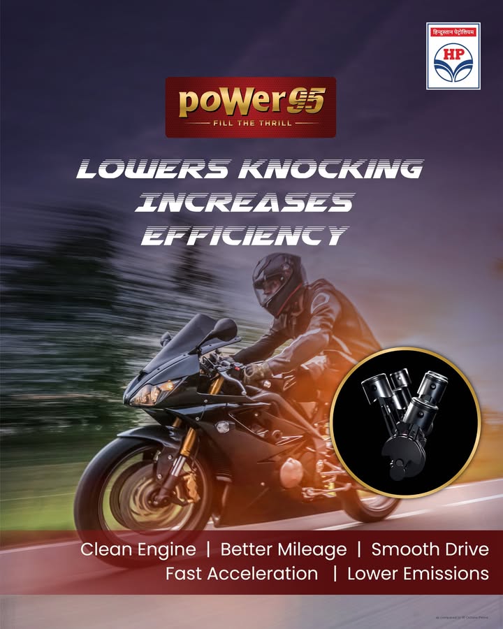 HPCLs premium petrol reduces engine knocking for a smoother drive and delivers better mileage w...