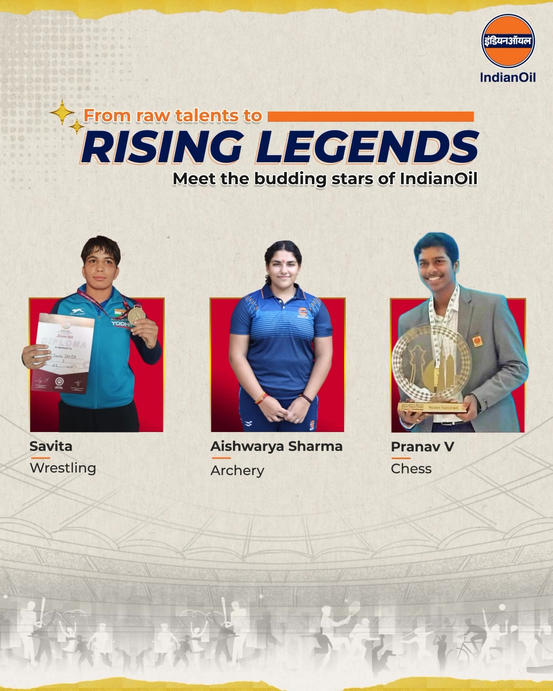 Meet Aishwarya Sharma, Pranav V, and Savita young athletes rising on global stage with IndianOils unwavering support
