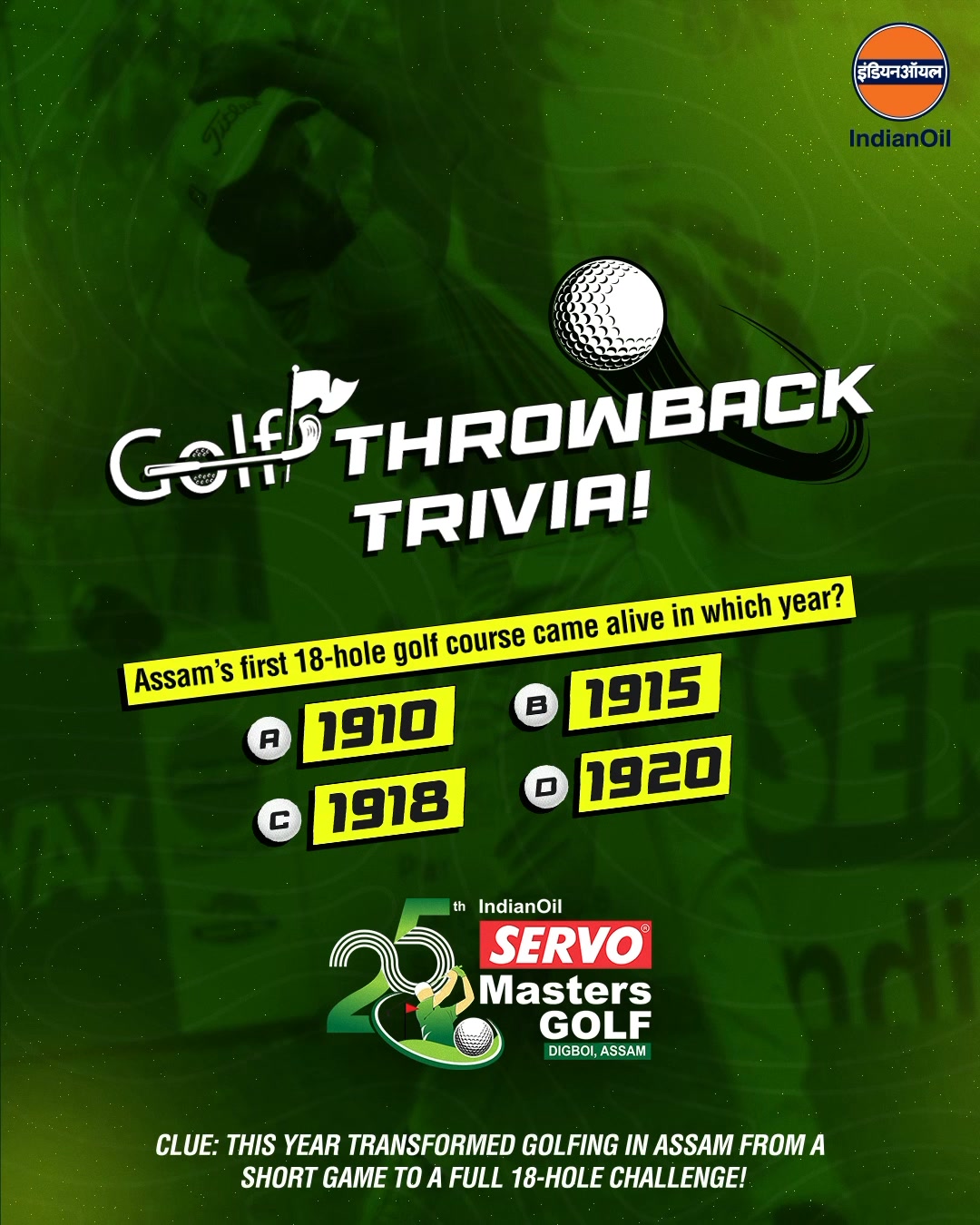 Swing into history Can you guess when Assam got its first full 18 hole golf course Drop your answer below and see if youre...