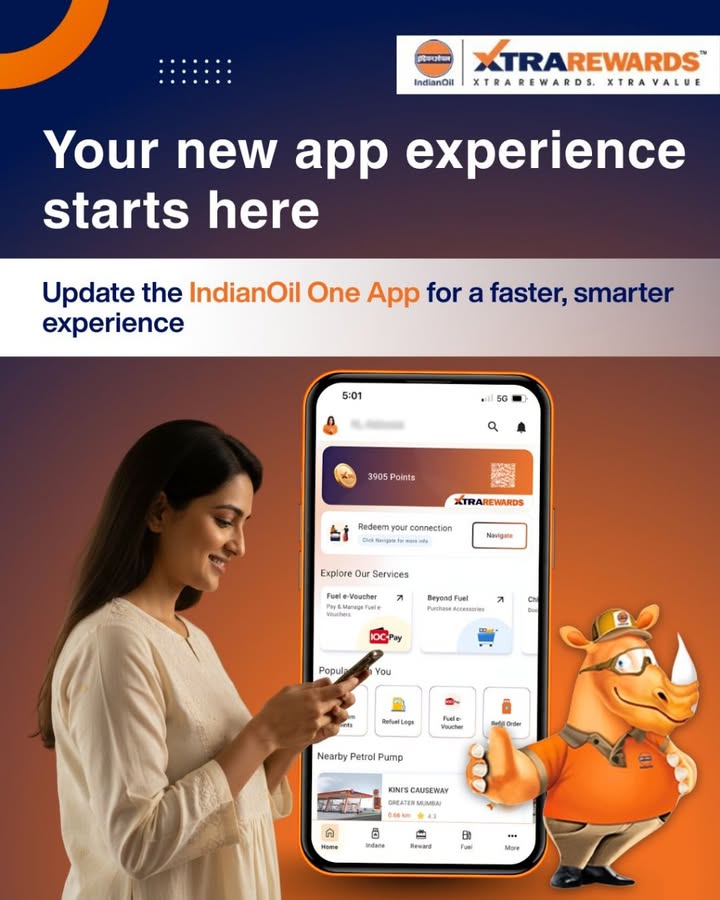 The IndianOil ONE App has been redesigned for you