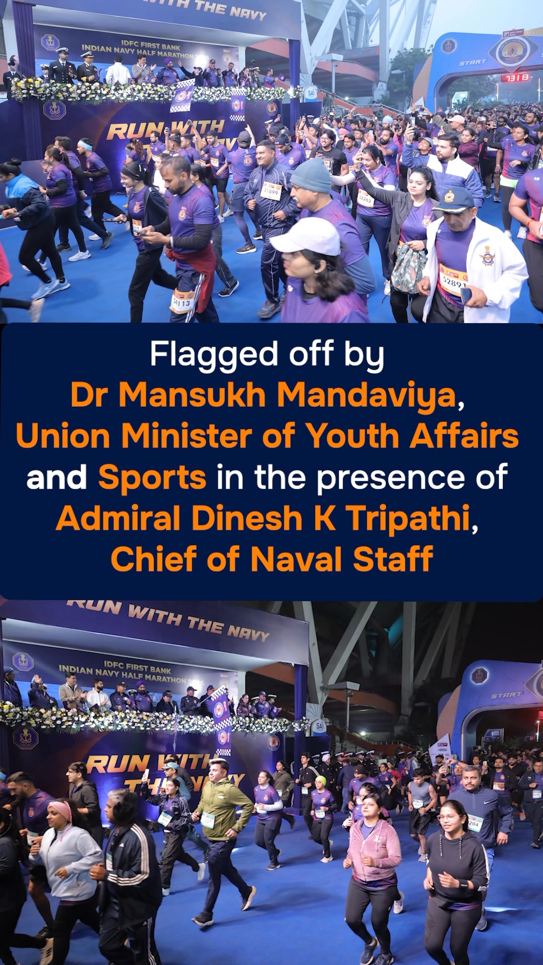 Reinforcing nation building through sports, IndianOil proudly associated with the Indian Navy Half Marathon 2026 in New Del...