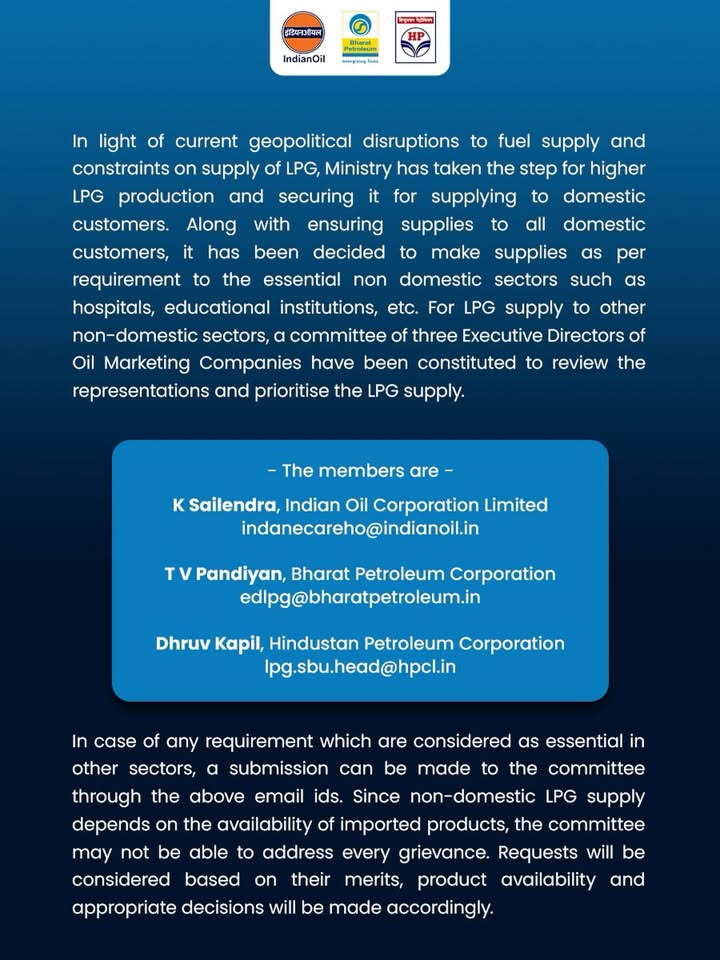 In light of current geopolitical disruptions affecting global fuel supply, steps have been taken to enhance LPG production a...