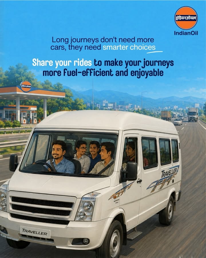 Long distance travel becomes more fuel efficient when journeys are shared