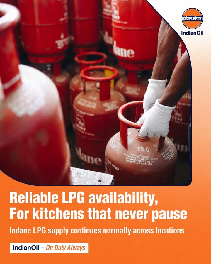 Everyday cooking remains uninterrupted, with Indane LPG supply continuing reliably across all locations
