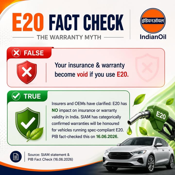 E20 does not make your vehicle insurance or warranty void
