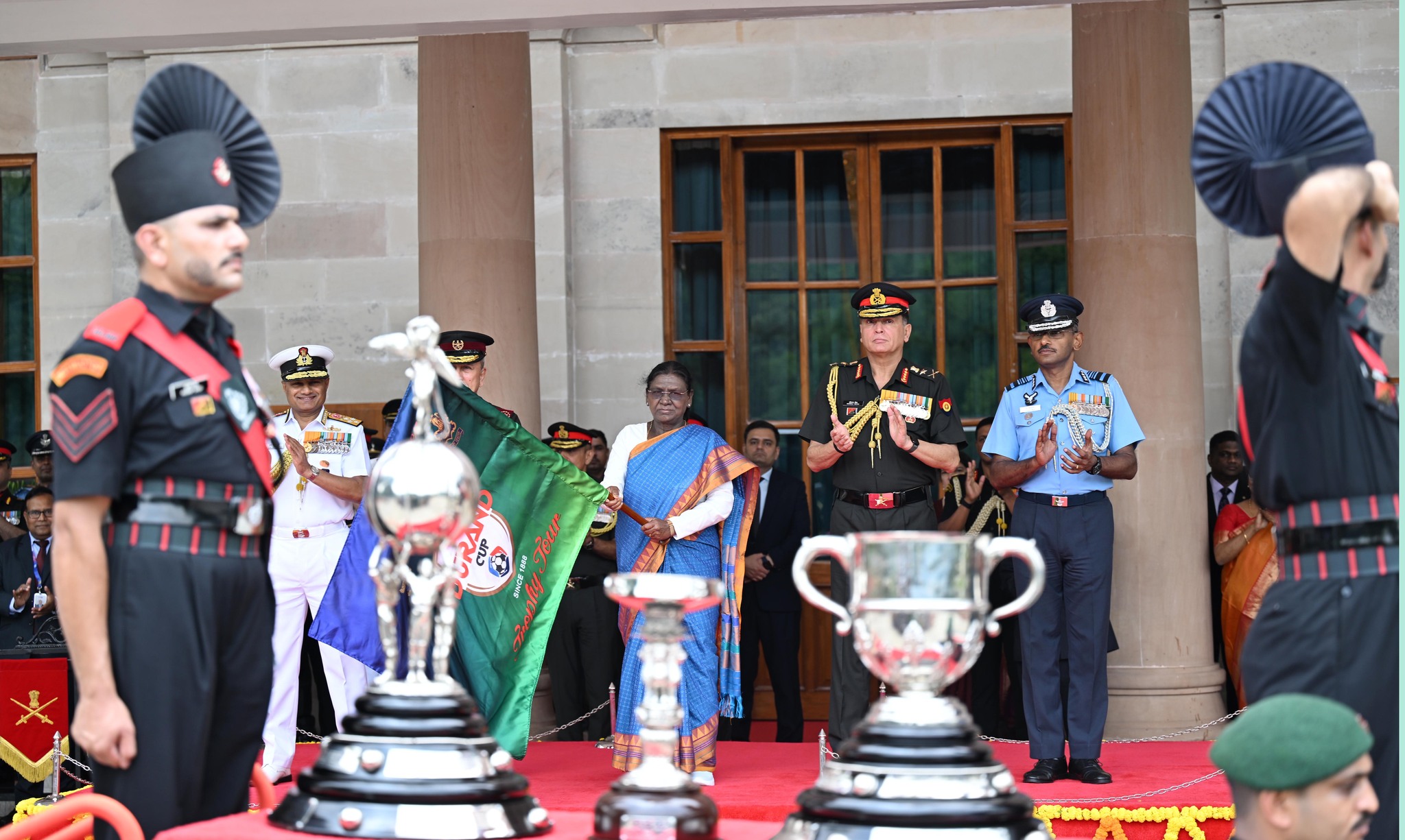 We express our sincere gratitude to the Honble President of India for unveiling and flagging off the Durand Cup 2026 trophie...