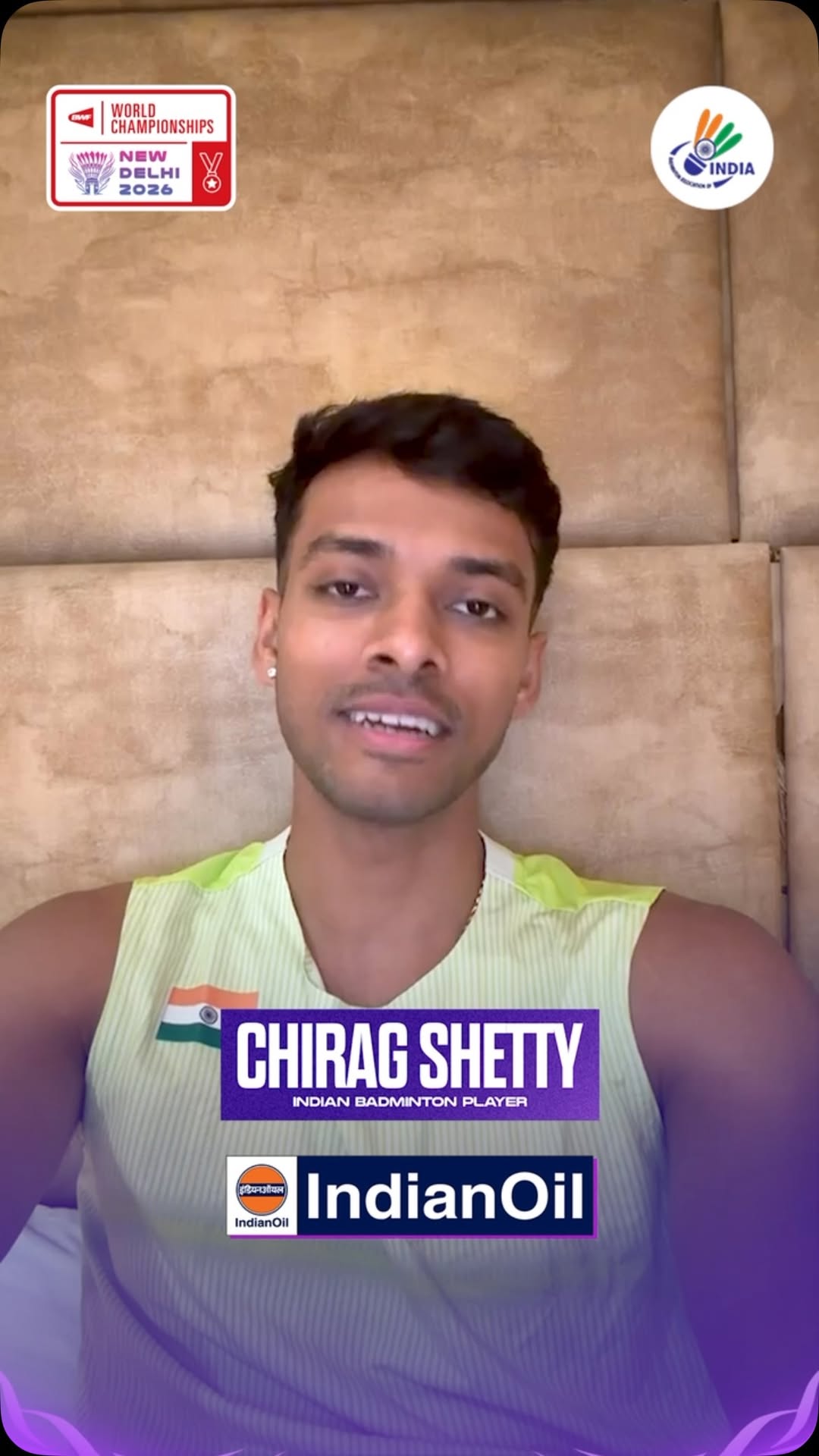 The worlds best are coming to New Delhi IndianOils badminton star Chirag Shetty has a special message for fan...