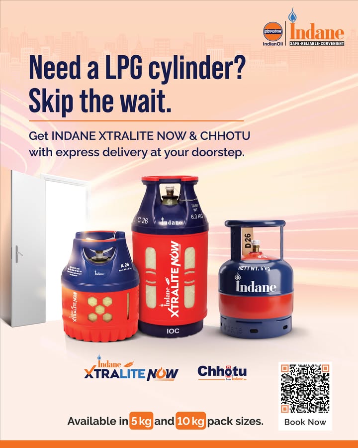 Need a cylinder Get it at your doorstep, fast