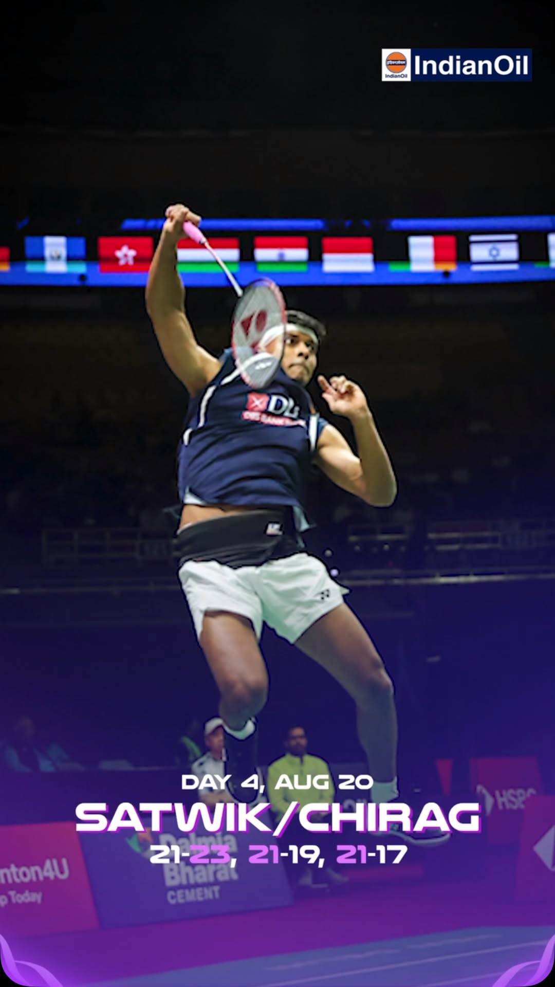 Day 4, and the Indian spirit shines brighter than ever Our shuttlers continue to battle it out on the biggest...