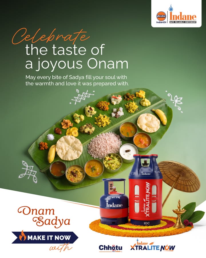 A banana leaf. A table full of loved ones. And a Sadya that just keeps coming