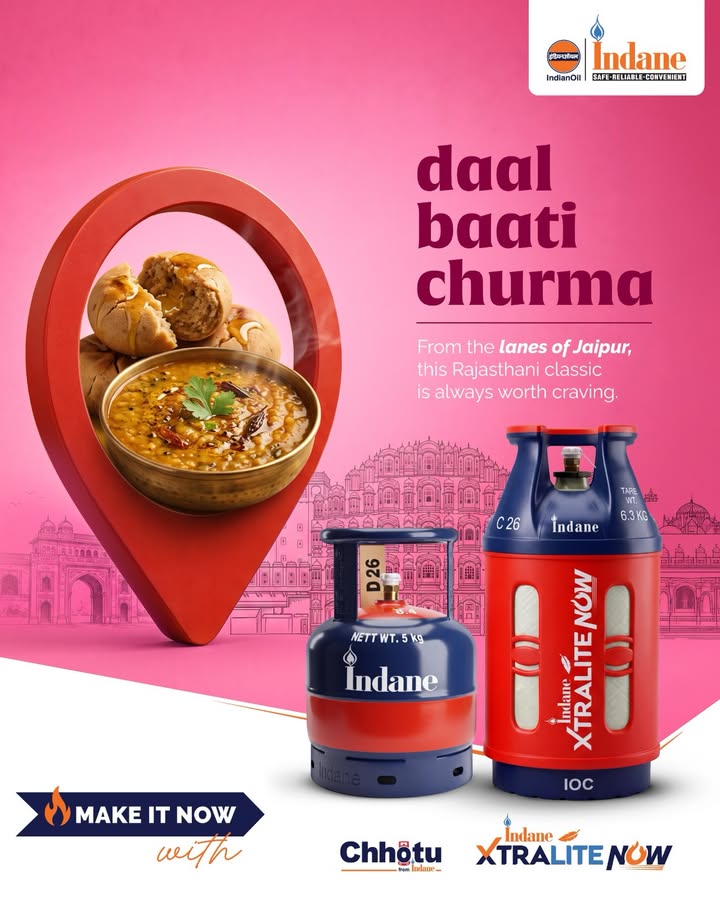 Padharo mhare desh Daal baati churma waah, ghano swaad Because in Jaipur, every good meal comes with a little ...