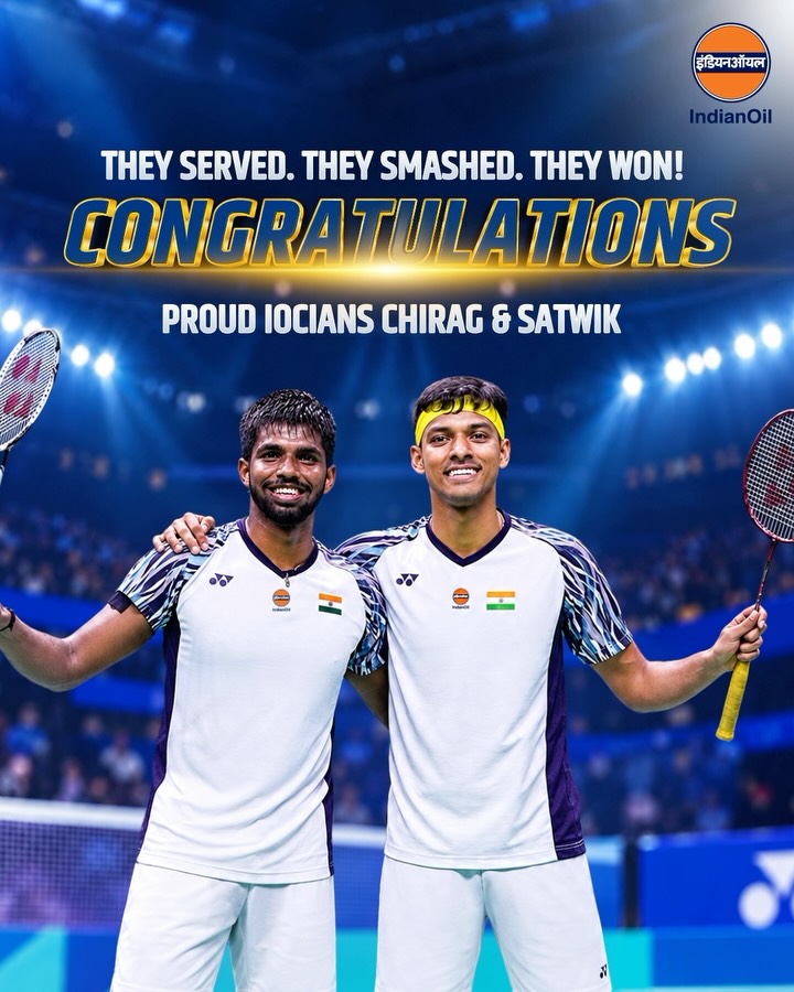 IOCians Satwik Chirag are China Masters champions The power duo has done it After two runner up finishes, Satwik and Ch...