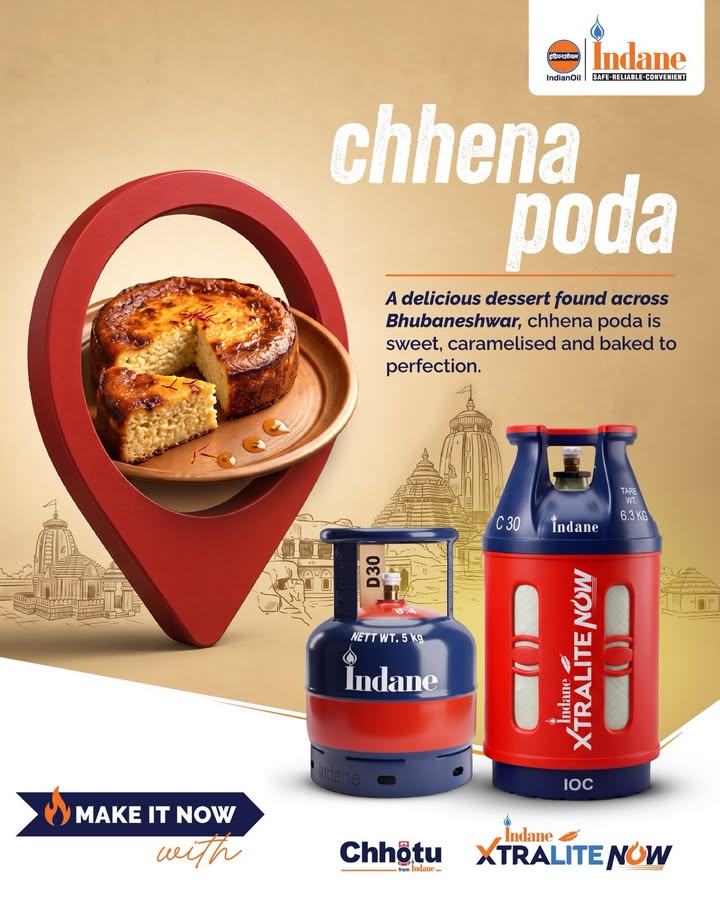 Chhena Poda ra katha hi alaga A beloved Odia favourite, Chhena Poda is baked to perfection with a beautifully carameli...