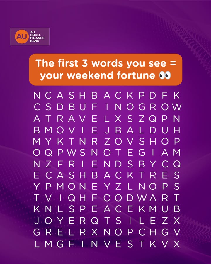 The first 3 words you see what your weekend has in store. Comment your words 