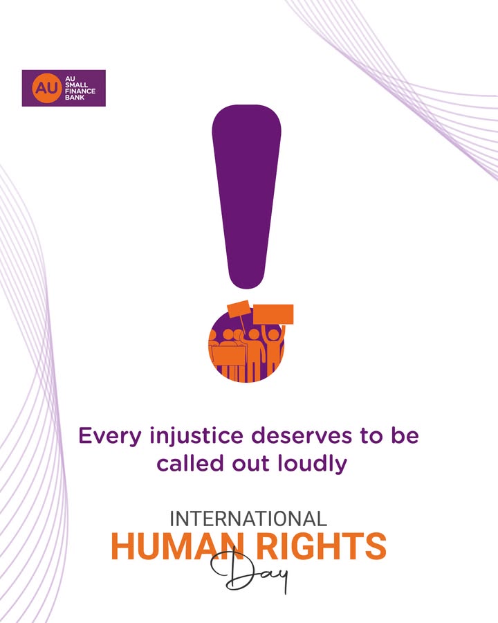 Stand up. Speak loud. Because injustice ends only when silence does. AUSmallFinanceBank HumanRightsDay