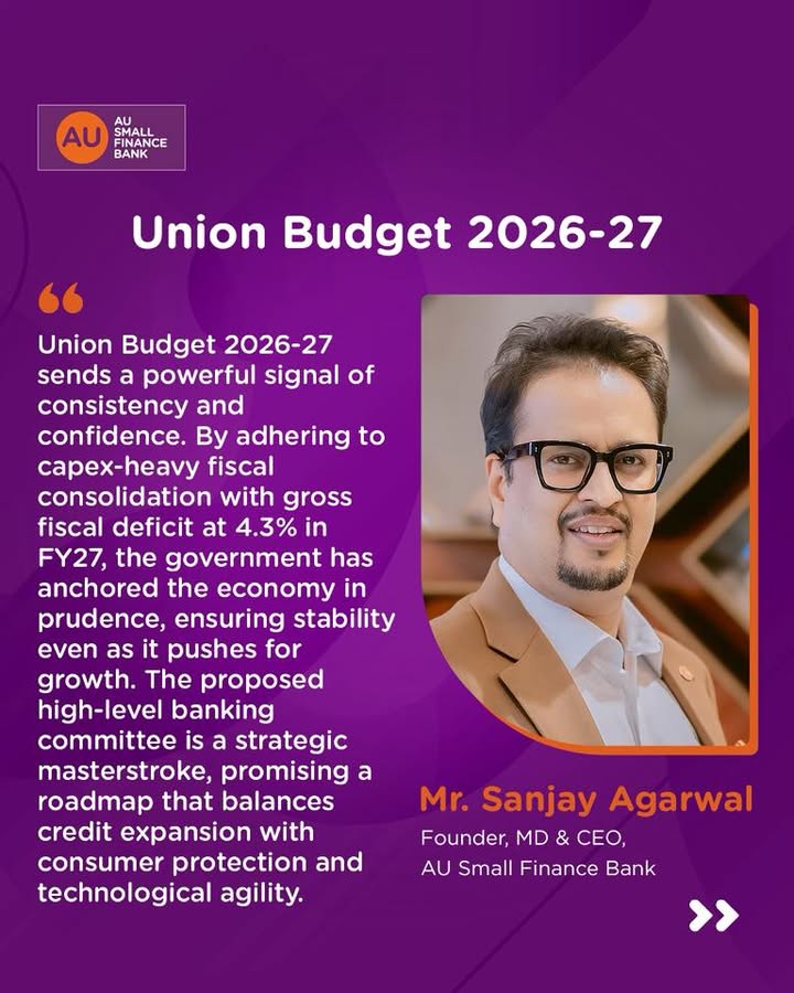 A forward looking Union Budget focused on growth, stability, and long term resilience. Mr