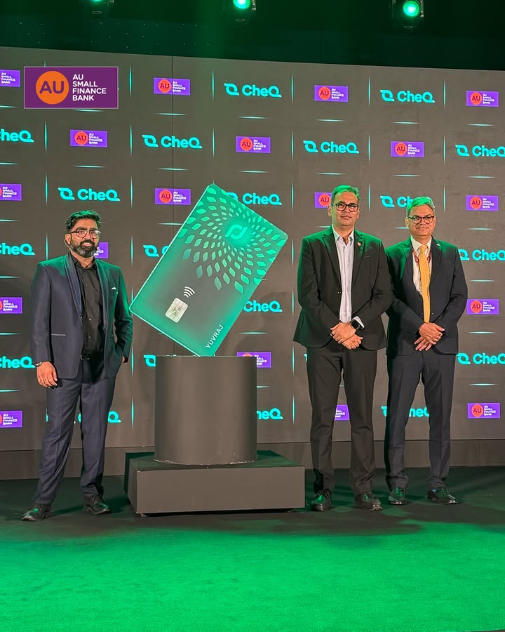 AU Small Finance Bank and CheQ came together to launch Indias first LED Credit Card at a media and influencer led event th...