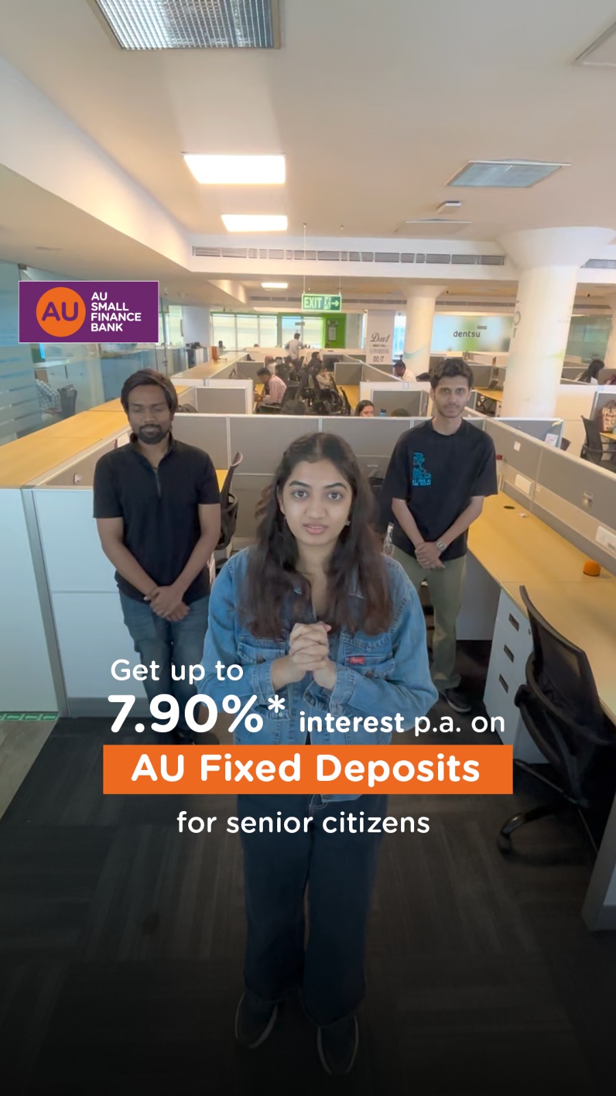 Give your savings the growth they deserve. Earn up to 7.40 p.a. interest on AU Fixed Deposits and up to 7.90 p.a