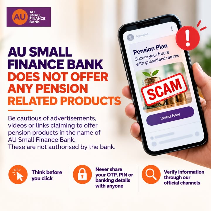 AU Small Finance Bank does not offer any pension related products