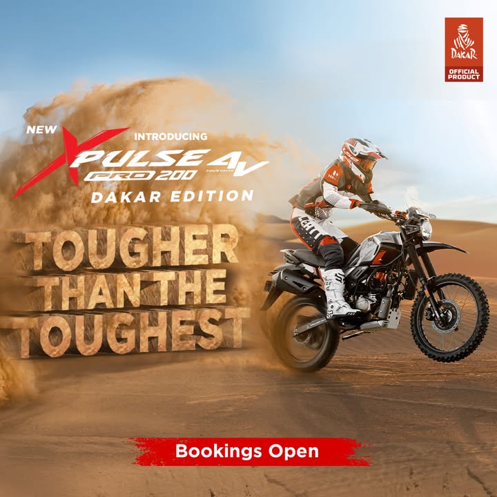 Conquering any terrain is easy with this tough ride Bookings are open for the new Xpulse 200 4V Pro Dakar Edition