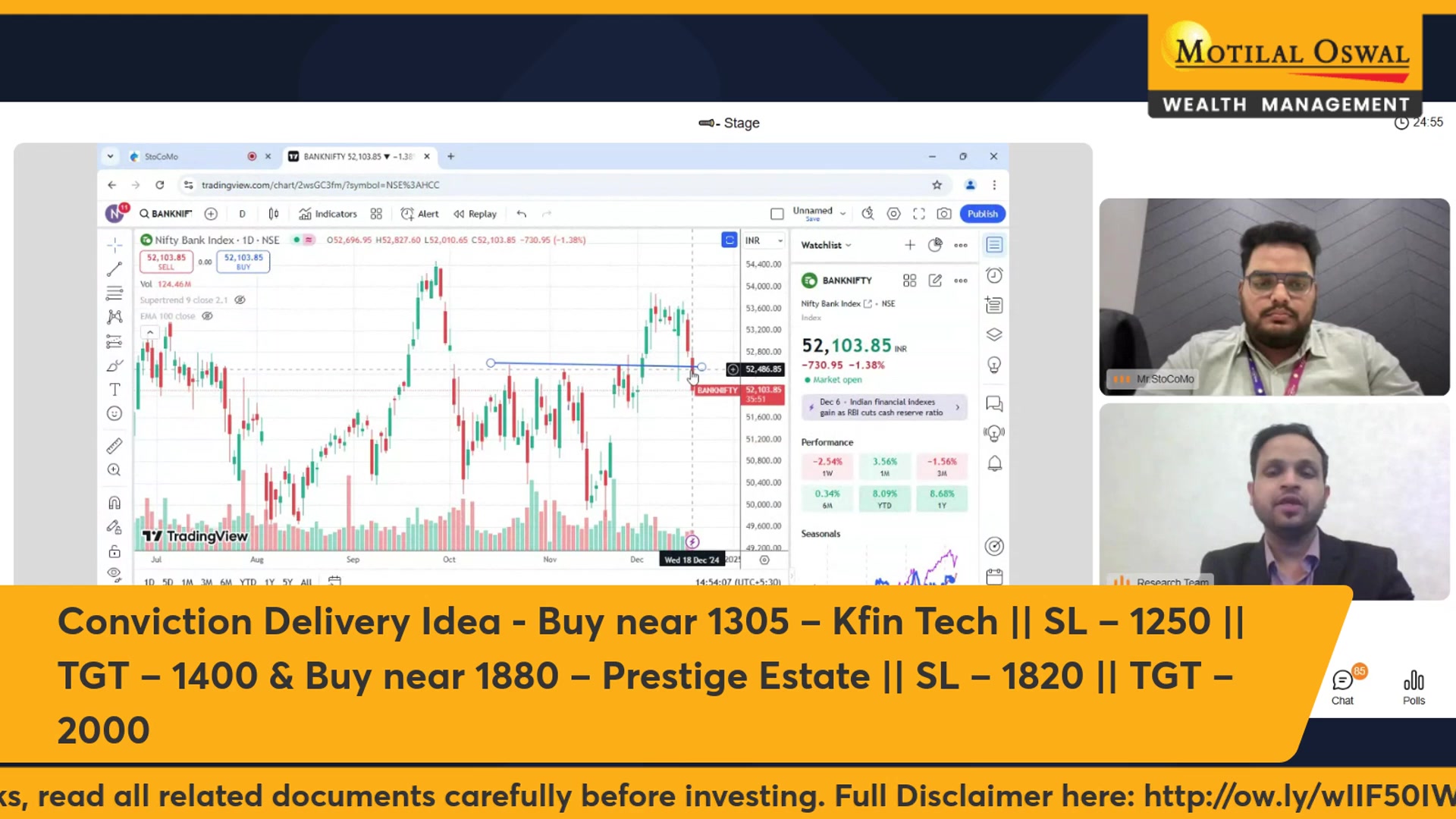 Get ready to decode the Bank Nifty Index with live analysis, actionable insights, and expert strategies tailored for traders...