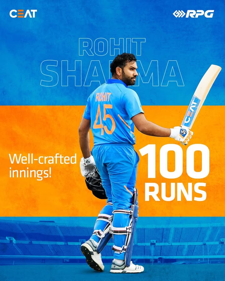 A flawless ride to 100 odicricket cricket rohitsharma rohitsharma45 indiateam indvseng CEAT ThislsRPG hitman roh...